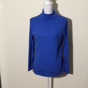 Talbots Long Sleeved Bright Blue Turtleneck Sweater